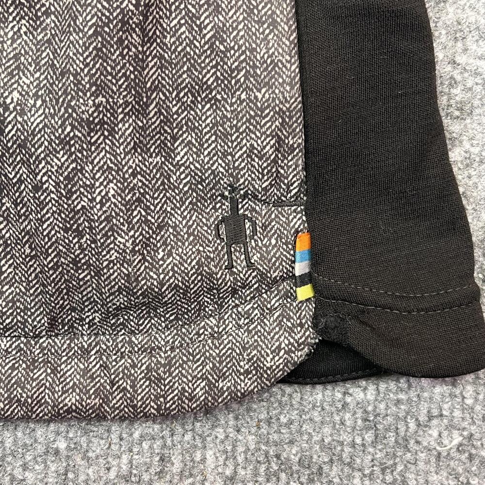 Smartwool Vest Womens Medium Gray Herringbone Hooded Full Zip Wool Lined Warm - Picture 3 of 10